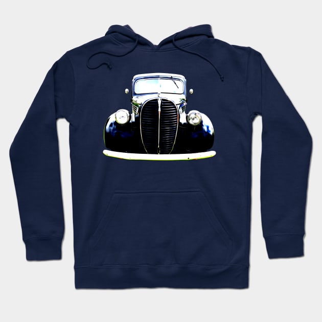 Ford 81C 1930s classic barrel grille pickup truck monoblock white Hoodie by soitwouldseem